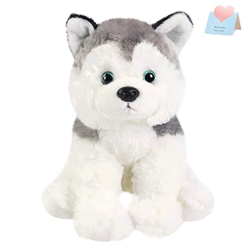 BSTAOFY 12 Husky Stuffed Animal Realistic Puppy Dog Soft Plush Toys Adorable Birthday Valentines Christmas Festivals Gifts for Kids Toddlers Boys Girls - Image 1