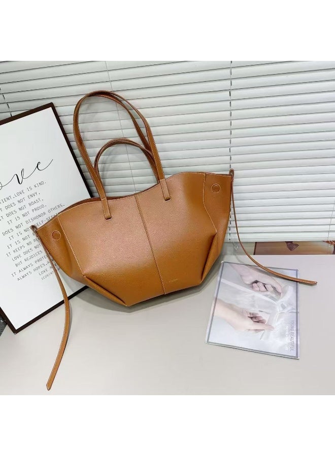 POLLEN Shoulder Totebag, Leather Material,SMALL SIZE