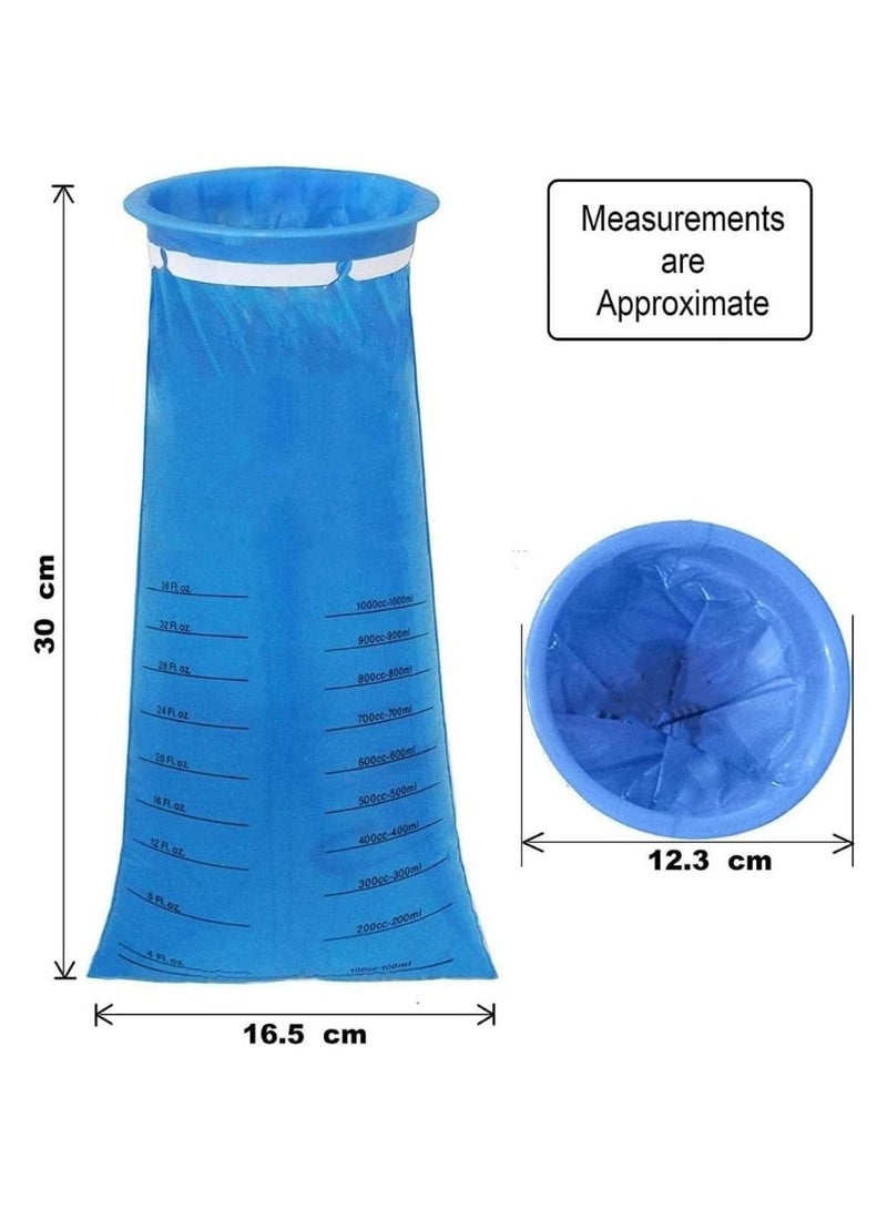 Ru syanl 10 Pieces of Vomit Bags 1000ml Emesis Bags Leak Resistant Medical Grade Portable Disposable Barf Nausea Bags for Car & Aircraft Motion Sickness and Pregnant Woman  - Image 4