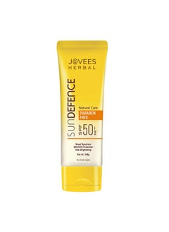 Jovees Herbal Sun Defence Cream Spf 50 Broad Spectrum Pa+++ Uvauvb Protection For All Skin Types 100G  - Image 1