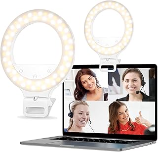 XINBAOHONG Video Conference Lighting Kit, Ring Light for Monitor Clip On Remote Working Distance Learning Zoom Call - Image 1