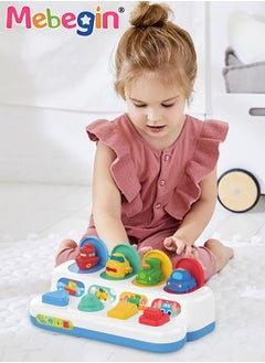 MEBEGIN Pop Up Cause and Effect Toy with Buttons Colors for Kids,Developmental Toys with Color Sorting Animal Toys Suitable for Toddlers Learning Educational Montessori Toys  - Image 1