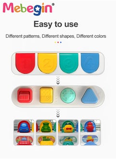 MEBEGIN Pop Up Cause and Effect Toy with Buttons Colors for Kids,Developmental Toys with Color Sorting Animal Toys Suitable for Toddlers Learning Educational Montessori Toys  - Image 2
