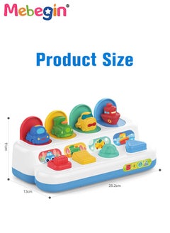 MEBEGIN Pop Up Cause and Effect Toy with Buttons Colors for Kids,Developmental Toys with Color Sorting Animal Toys Suitable for Toddlers Learning Educational Montessori Toys  - Image 4