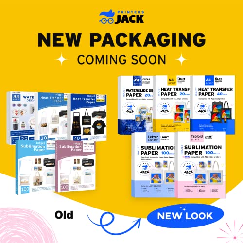 Printers Jack Water Slide Decal Paper Inkjet WHITE 20 Sheets, 8.5 x 11 inches Premium Water-Slide Transfer Paper Printable Water Slide Decals for Tumblers, Mugs, Glasses DIY - Image 3