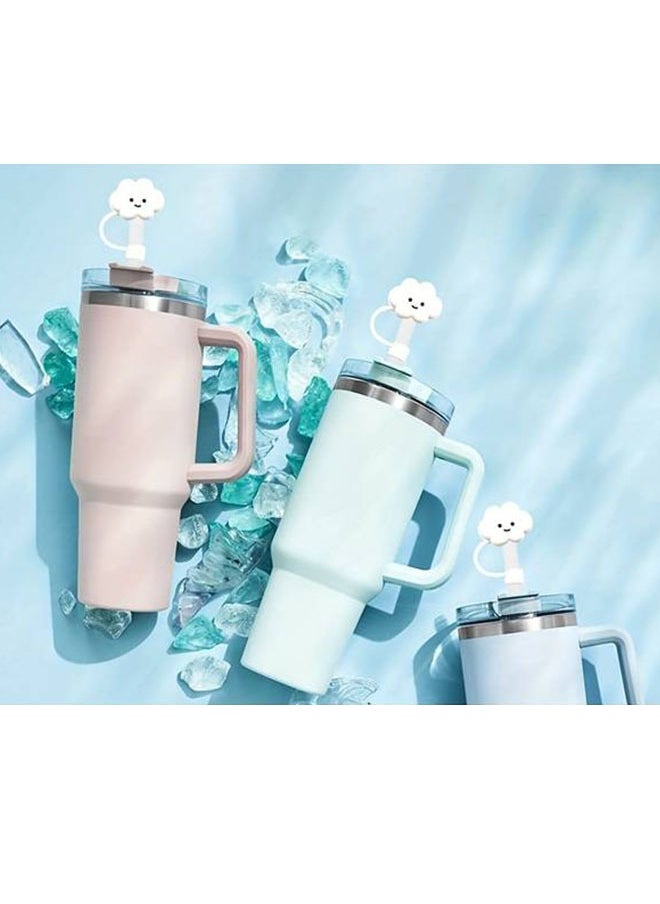 Cloud Straw Cover 4pcs Reusable Silicone Straw Protector Cover