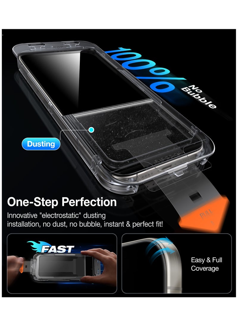TORRAS - Mil-Grade Shatterproof for iPhone 16 Pro Max Privacy Screen Protector [9H＋Unbreakable from 12FT Drop, Anti Spy Edge to Edge Tempered Glass] Bubble Free Just-One-Pull Installation - Image 1