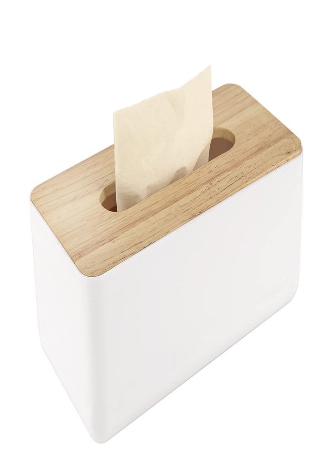 Packcy Wooden Tissue Box Cover & Gloves Holder | Premium Rectangular Wood Tissue Dispenser for Bathroom Vanity, Countertop, Bedroom & Office Décor (10.2 x 5.1 x 4.5 Inch) - Image 1