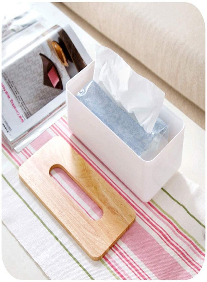 Packcy Wooden Tissue Box Cover & Gloves Holder | Premium Rectangular Wood Tissue Dispenser for Bathroom Vanity, Countertop, Bedroom & Office Décor (10.2 x 5.1 x 4.5 Inch) - Image 4
