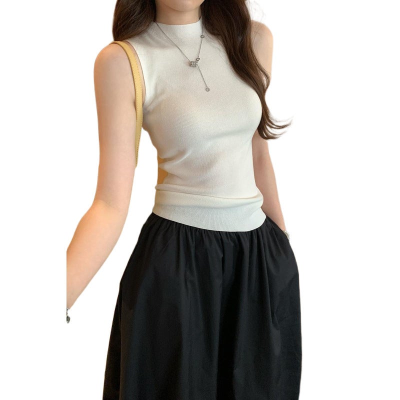 Women's Sleeveless Mock Neck Knit Top - Image 5