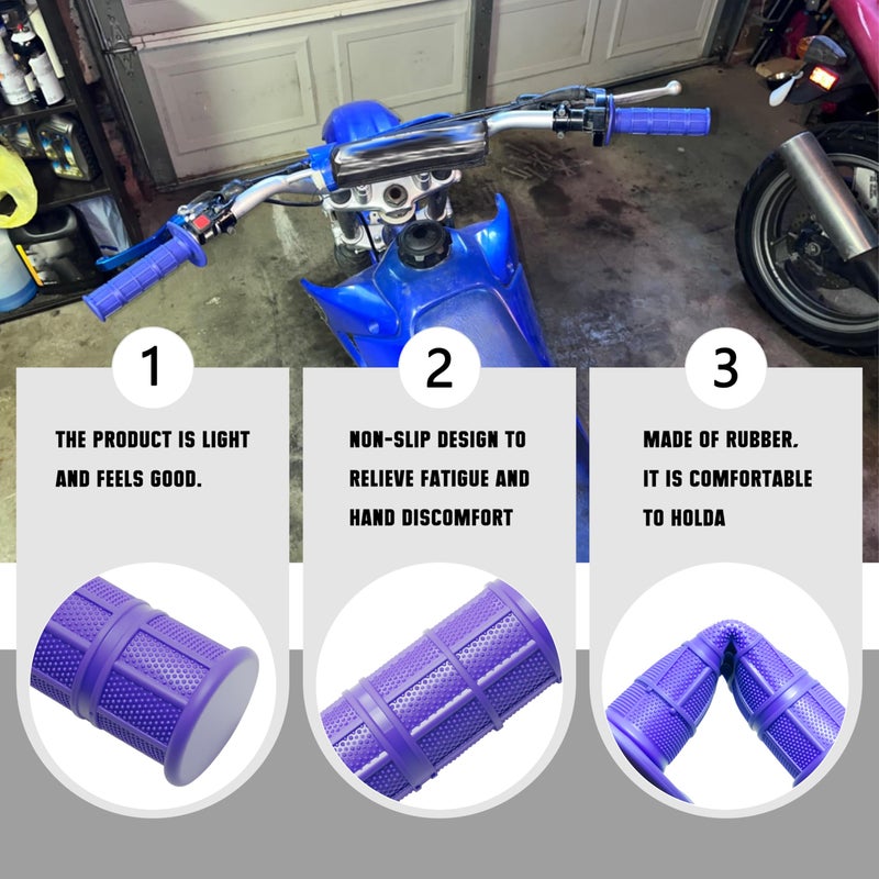 JXPANG Motorcycle Throttle Assembly,7/8" Quick Twist Throttle Grips with Throttle Cable Aluminum Alloy Universal for CRF KLX SSR TTR 110 125 150 200 250cc Dirt Pit Bike ATV Mini Bike (Type A-Purple) - Image 4