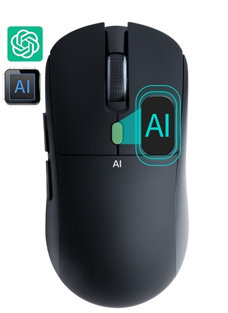 Generic - Chat GPT AI Mouse Smart Writing Wireless Mouse Intelligent Voice Mouse Voice Typing and Real-Time Translation Black - Image 1