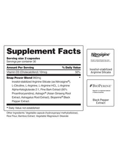 SNAP SUPPLEMENTS L Arginine Capsules- Power Complex - Increase Physical Performance, Blood Flow & Muscle Volume - Dietary Supplement (60 Capsules)  - Image 5