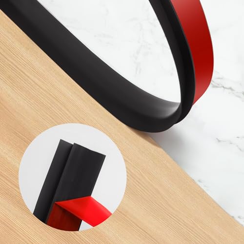 BNELL Carpet & Floor Edging Trim Strip,Self Adhesive-PVC Floor Transition Strip,Threshold Transitions Suitable for Threshold Height Less Than 15mm (6.56FT_Black) - Image 3