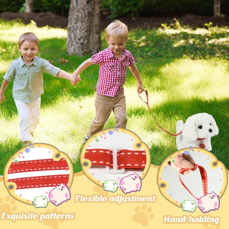 lonfypeng Plush Toys Walking Dog Toys That Can Walk, Bark and Wag Tail,Interactive Electronic Pet Toys Puppy with Leash,Easter Christmas Birthday Gift for Toddlers Kids - Image 4