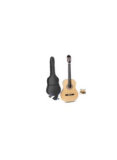 Classical Guitar for Adults Beginners, Natural Wood, Nylon Strings, Digital Tuner, Carrying Bag, Picks, String Set and Strap, Great for Beginners…