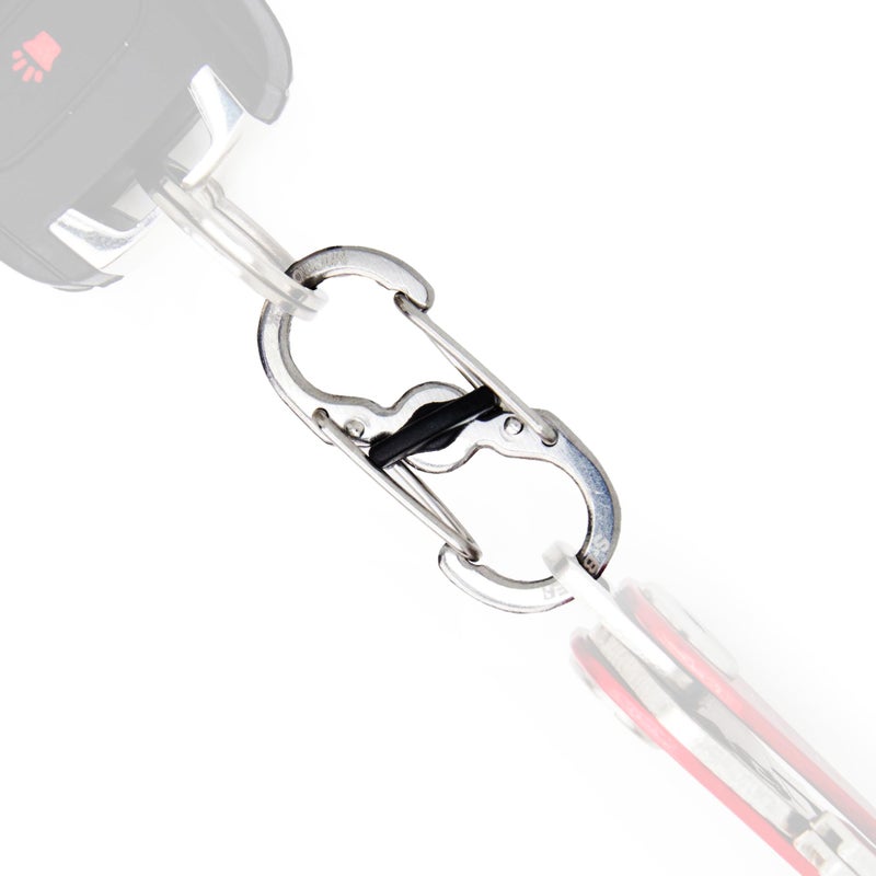 key smart KeySmart Quick Disconnect Stainless Steel S Carabiner with Lock - Dual Carabiner Keychain Locking S Clip - Image 1