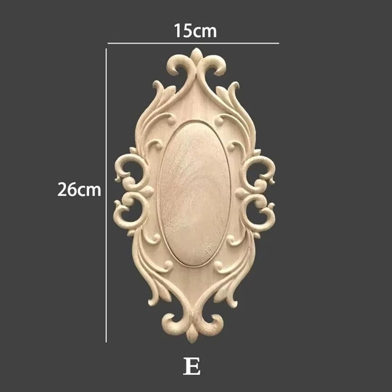 كلاسيكي نقش الخشب زهرة التصحيح الزخرفية خزانة الباب الخشب الصلب اللون 8 - Image 3