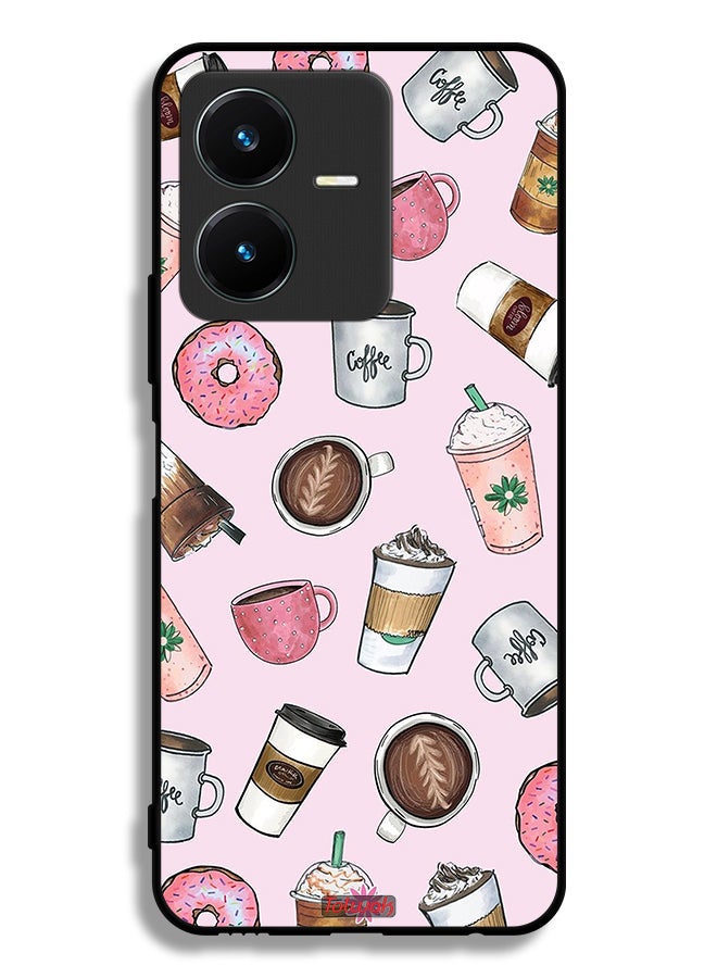 Tolwak Vivo Y22 Protective Case Cover Coffee Lover Art - Image 1