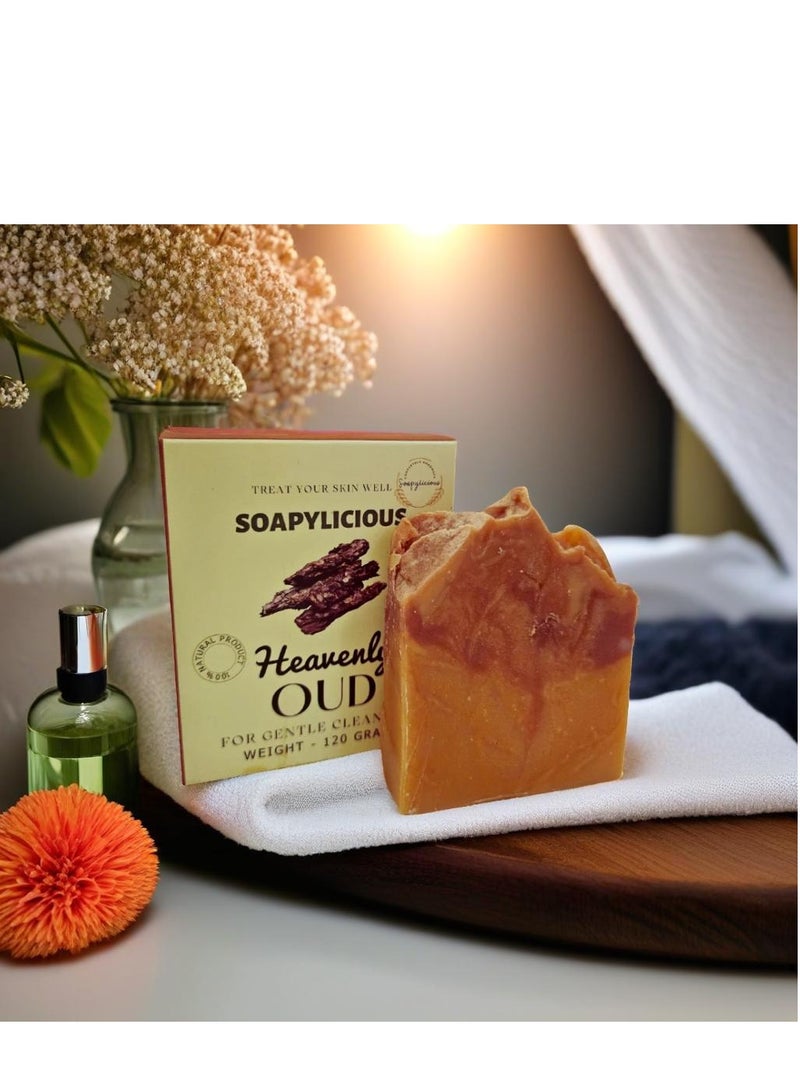 سوبلي شيز صابون العود المصنوع يدويًا – صابون طبيعي وعضوي ممتاز لتغذية البشرة | مثالي للرجال والنساء - Image 3