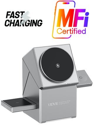 3 IN 1 Touch Rotation Magnetic Wireless Charging Cube Compatible with MagSafe, Fast Charging Foldable Wireless Charger, Compatible with iPhone 16/15/14,  Watch 1-8/Ultra, AirPods Pro Grey - pzsku/Z07AA02DE2F27BF90F7C1Z/45/_/1738233641/7e7d91e9-1a08-44cc-8a50-7c25366e6bd2