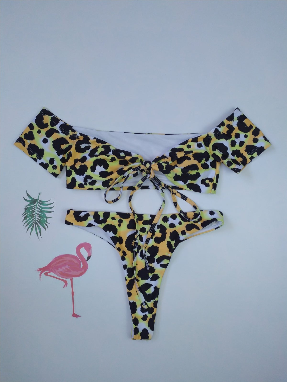 Generic 2025 New Swimwear Women'S Leopard Print Strap High Waist ...