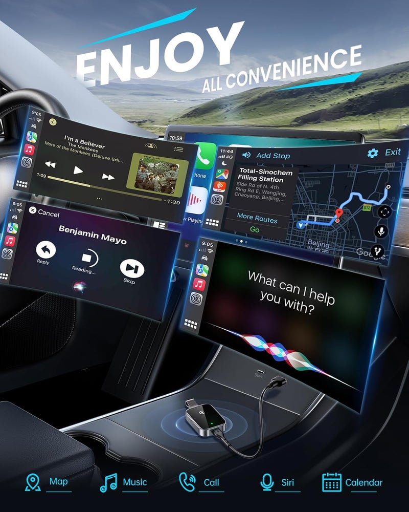 ZYW محول زYW هاي تيك اللاسلكي CarPlay لأبل - إصدار سوبر ميني - Image 3