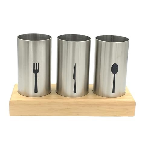WSKC 4PC Flatware Caddy Holder Stainless Steel Small - Image 1