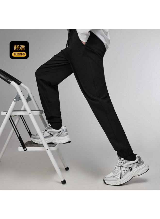 Cabbeen Men's Knitted Pants With English Logo Design Winter Long Pants - Image 3