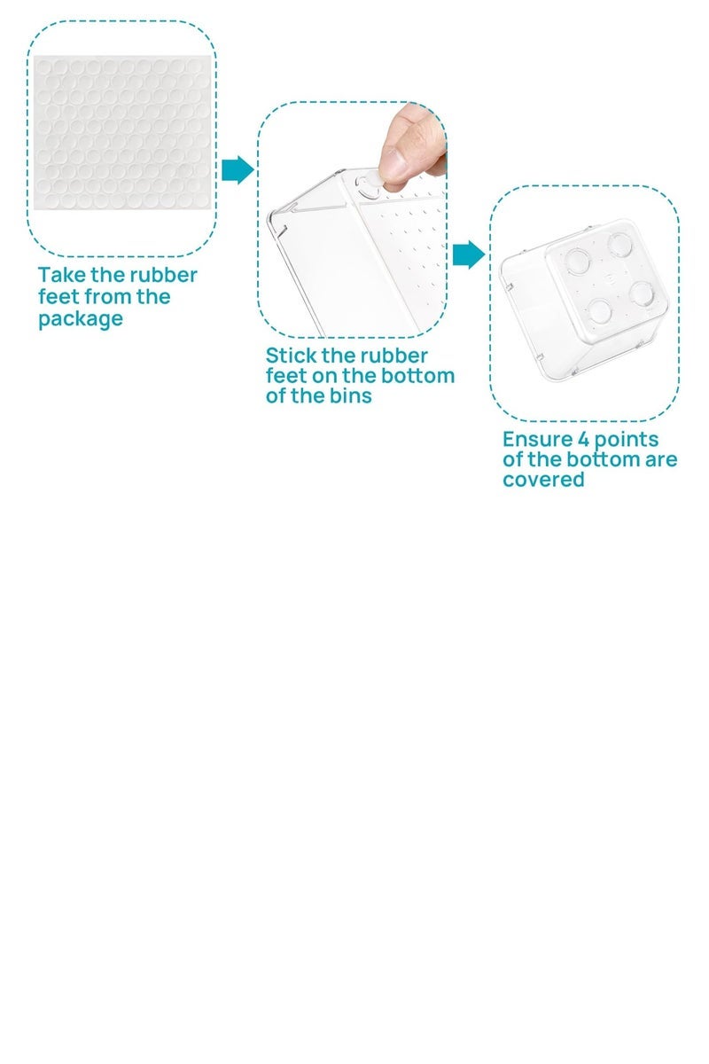 مجموعة منظم أدراج شفاف من ١٢ قطعة، ٣ أحجام لصناديق تنظيم الحمام وصناديق تخزين للمكياج، ومستحضرات التجميل، والمجوهرات، والأدوات. جديدة للمكتب، والمطبخ، وغرفة النوم، والحمام. - Image 3