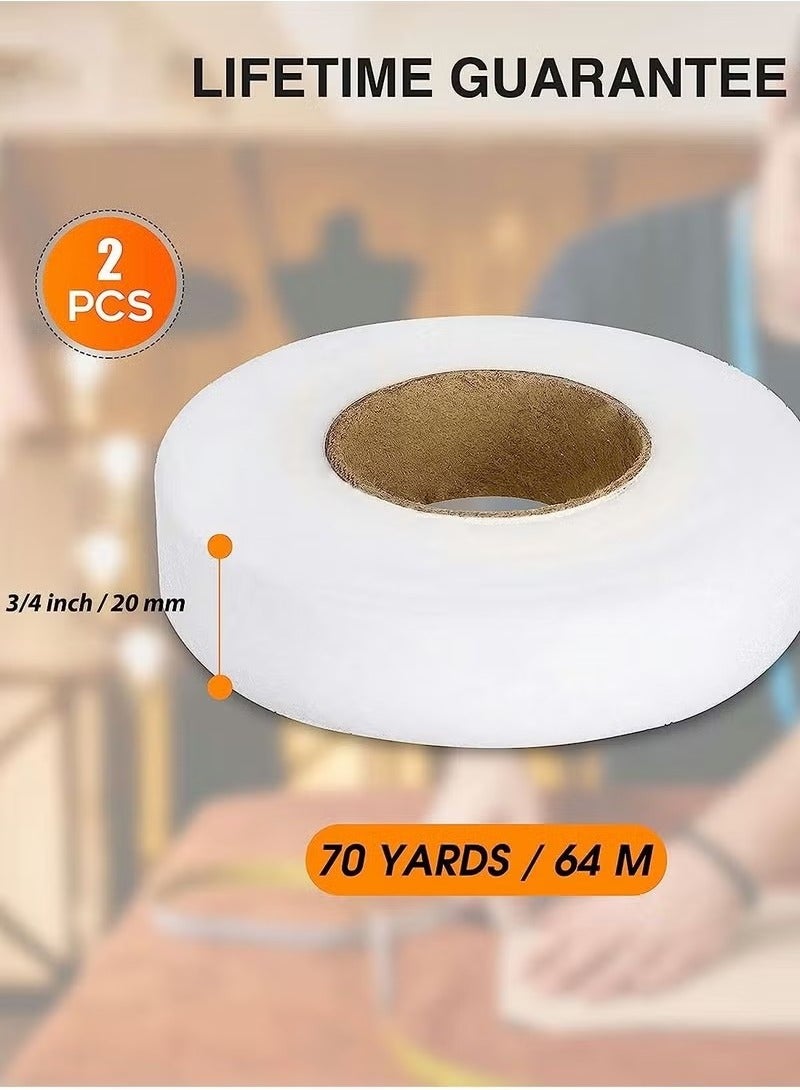 Iron-On Fabric Tape White Heavy Duty Fusible Adhesive Hemming Strip to Repair Curtains, Clothes, Pants, Pillow Case, Uniform - No Sewing (0.78-inch, 70 Yard)  - Image 3