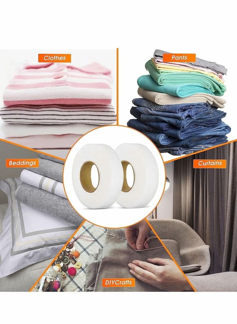 Iron-On Fabric Tape White Heavy Duty Fusible Adhesive Hemming Strip to Repair Curtains, Clothes, Pants, Pillow Case, Uniform - No Sewing (0.78-inch, 70 Yard)  - Image 4