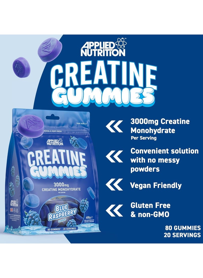 Creatine Monohydrate Gummies - Blue Raspberry - (400 g)