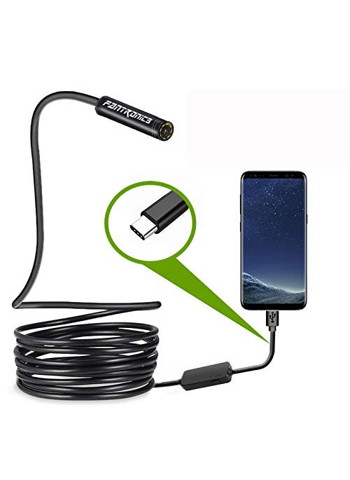 FANTRONICS USB Snake Inspection Camera, FANTRONICS USB C Borescope, Scope Camera with 8 LED Lights for (16.4ft) OTG Android Phone, Windows PC, MacBook  - Image 1