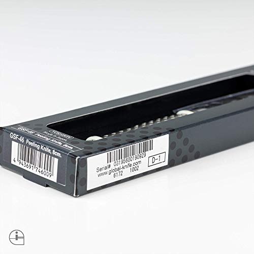 GLOBAL سكين تقشير 3 بوصة مصنوعة من الفولاذ المقاوم للصدأ الياباني، خفيفة الوزن، حادة كالشفرات، مصنوعة في اليابان، GSF-46 - Image 3