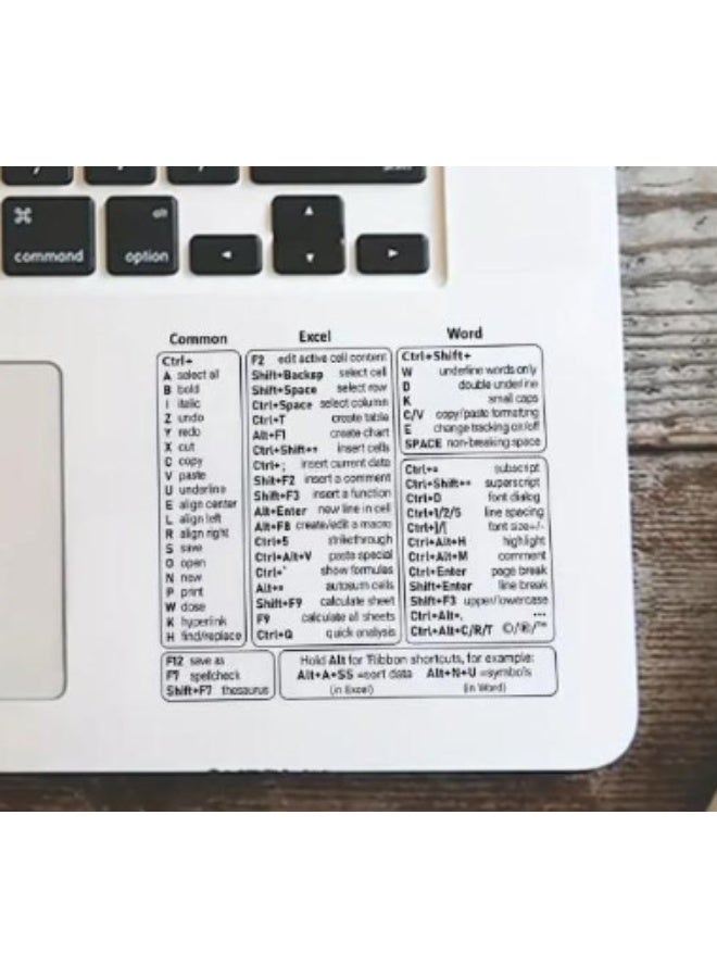 Pvc Fitting Art Keyboard Shortcuts Sticker for Office Software - Image 3