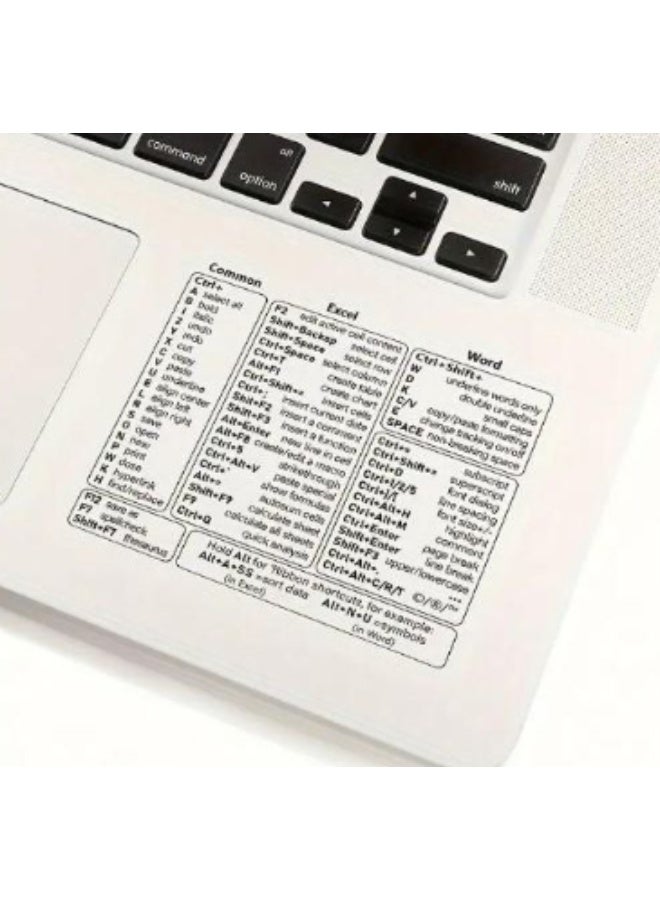 Pvc Fitting Art Keyboard Shortcuts Sticker for Office Software - Image 1