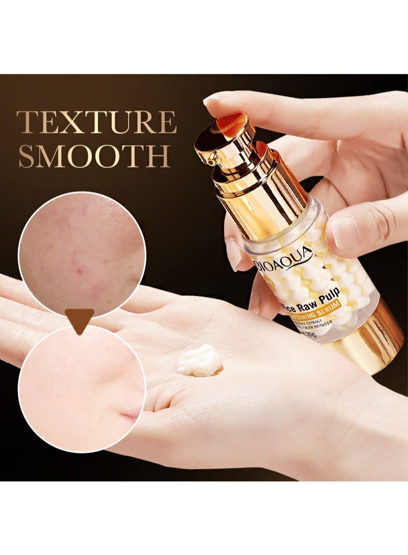 BIOAOUA Rice Raw Pulp Whitening Serum，Facial Skin Tightening Pores And Removing Spots Rice Essence, Facial White Rice Essence, Deep Moisturizing And Nourishing Facial Essence (35g) - Image 5