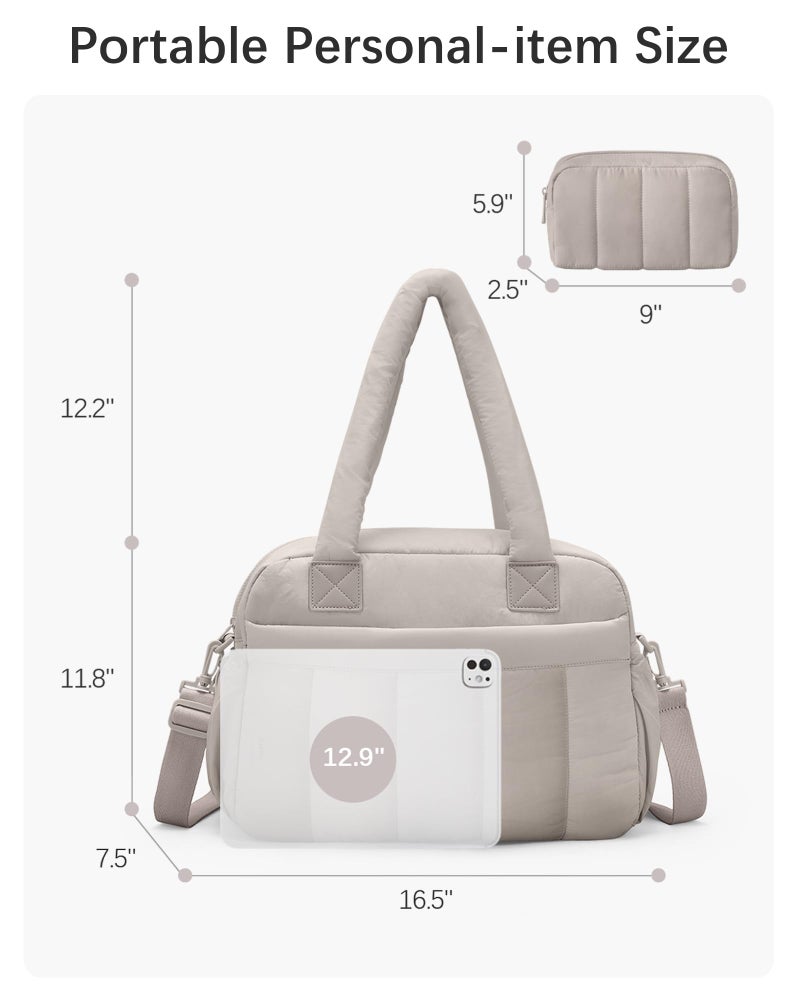 oscaurt Gym Bag for Women Lightweight Duffle Bag for Travel with Toiletry Pouch Water Resistant Carry On Weekender Overnight Duffel - Image 3
