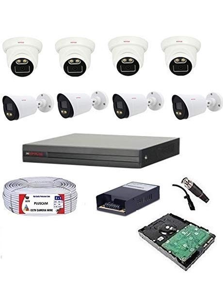 CP PLUS CP PLUS 16 CH HD DVR Colour Vision in Night Guard 24 MP Indoor Dome 4 NosGuard 24 MP Outdoor Bullete 4 Nos 2 TB Hard DriveWired Cable Bundle 1 Nos8 CH SMPSBNC 16 Nos DC 8 Nos  - Image 1