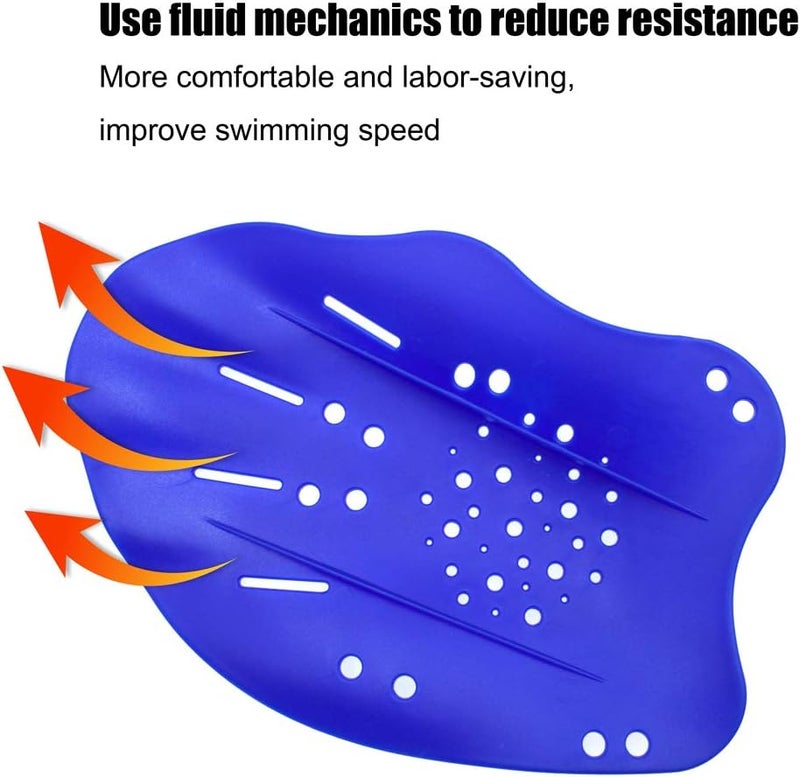 vsidea Swim Training Hand Paddles with Ear Plugs and Nose Clip, Adjustable Straps Contour Swimming Paddles for Women Men and Children Professional Swimming Accessories - Image 5