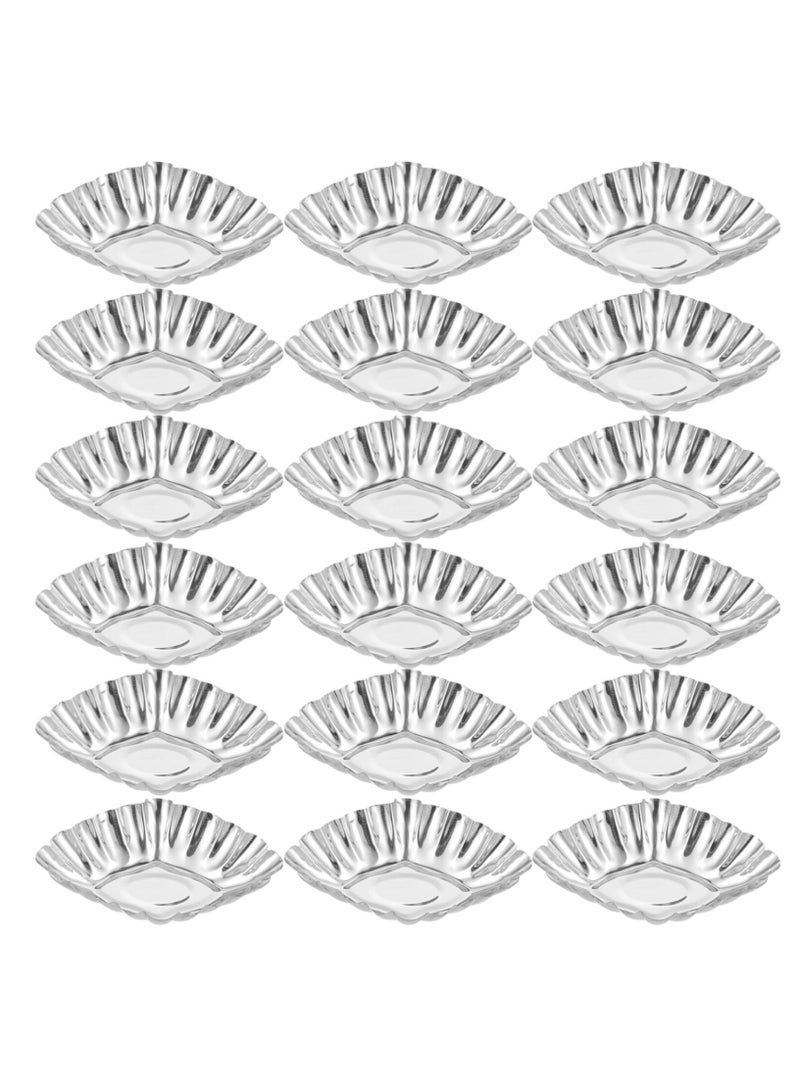 Excefore 20pcs Cake Cup Kitchen Things, Kitchen Stuff Stainless Steel Molds Egg Tart Making Molds Egg Tart Molds Mold Diy Tart Molds Tart Supply Household Muffin Cup Picnic Supplies - Image 1