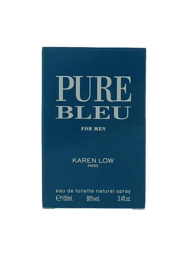 Karen Low Pure Blue Eau De Toilette Spray For Men, 3.4 Ounce  - Image 3