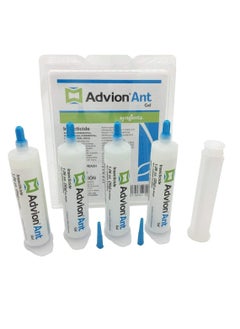 Advion Ant Gel Bait, 4 Tubes x 30-Grams, 1 Plunger and 2 Tips, Effective Ant Bait, Formulated with 0.05% Indoxacarb, Indoor and Outdoor Use, Ant Killer Gel for Control of Most Major Ant Species
