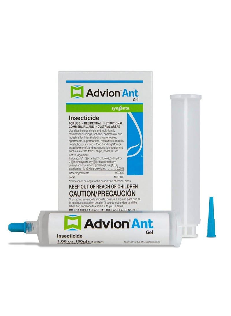 syngenta - Advion Ant Gel Bait, 4 Tubes x 30-Grams, 1 Plunger and 2 Tips, Effective Ant Bait, Formulated with 0.05% Indoxacarb, Indoor and Outdoor Use, Ant Killer Gel for Control of Most Major Ant Species - Image 1