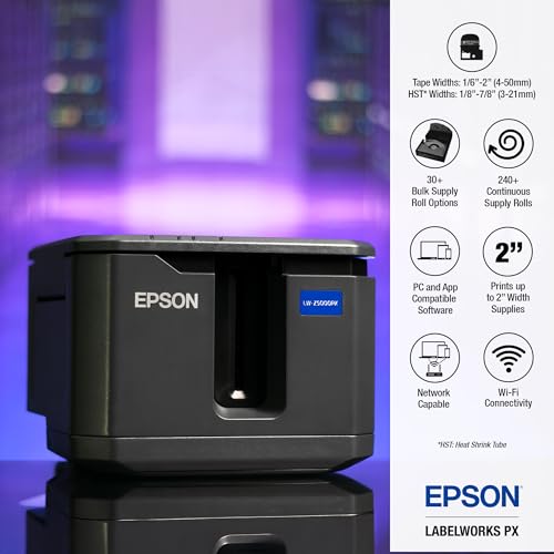 LABELWORKS Epson LW-Z5000PX Industrial Label Maker - Complete Printer Kit with Accessories, PX 147' Bulk Label Rolls, Desktop Printer - Image 5