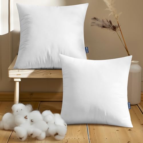 MIULEE Set of 2 Throw Pillow Inserts 20x20 Inches, Nowoven Decorative Pillow Inserts for Living Room - Image 4