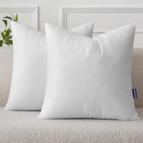 MIULEE Set of 2 Throw Pillow Inserts 20x20 Inches, Nowoven Decorative Pillow Inserts for Living Room - Image 1