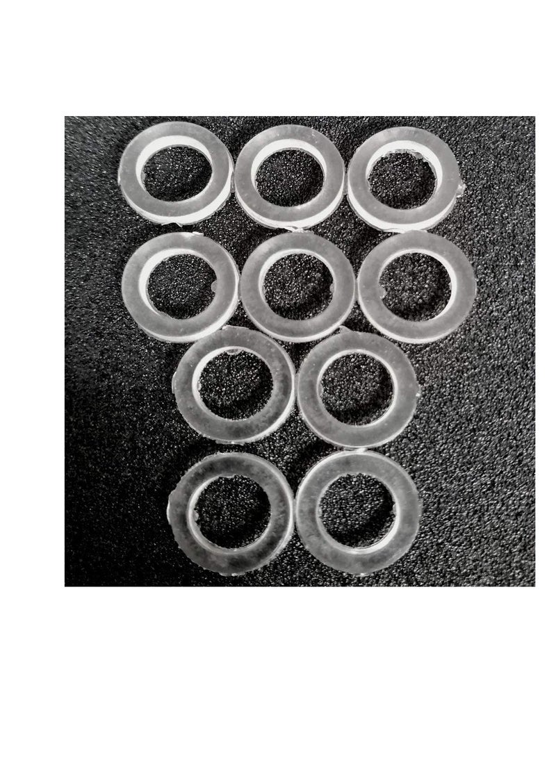 Bidet Shattaf Nylon Rubber Washer Circular Round Gasket Ring for Bathroom Shower Tap & Plumbing etc (Pack of 10, 1/2 Inch)  - Image 2