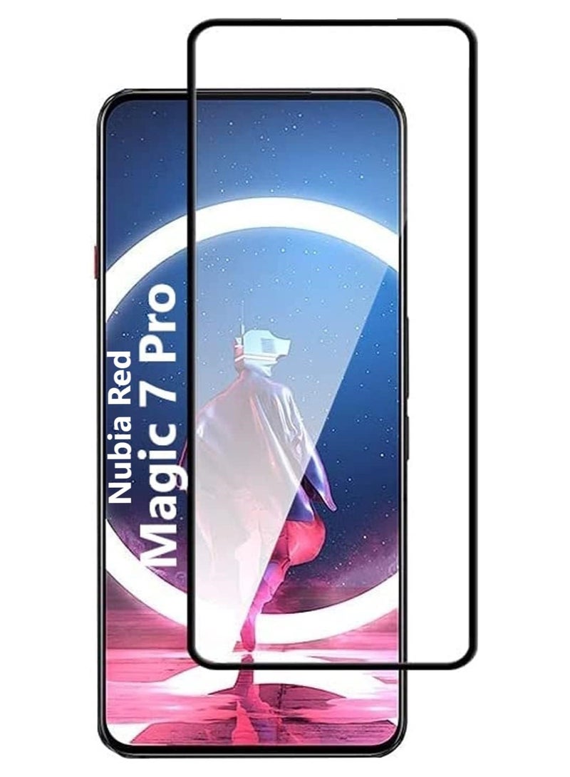 HuHa ZTE Nubia Red Magic 7 Pro Screen Protector Ultra slim HD Pro-Fit Premium Tempered Glass Screen Protector For Nubia Red Magic 7 Pro - Black  - Image 1